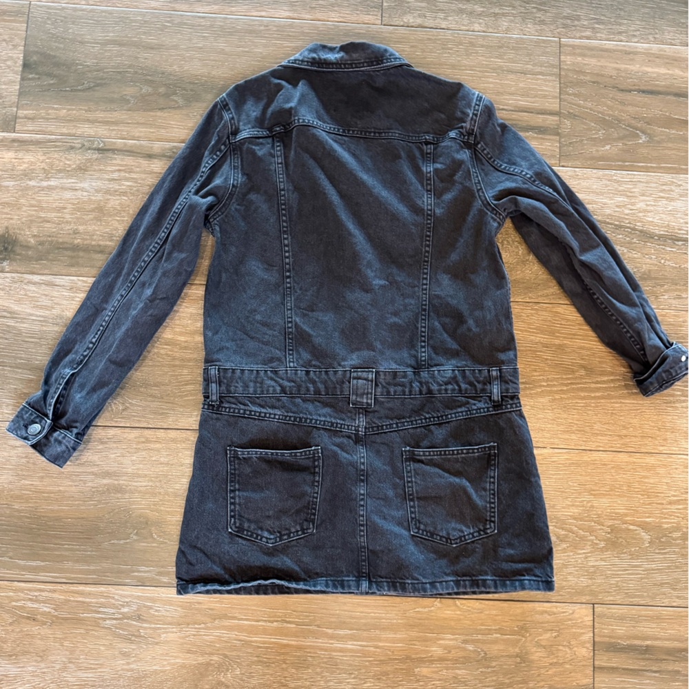 Zara black denim The Zoe mini dress size medium - Picture 9 of 13